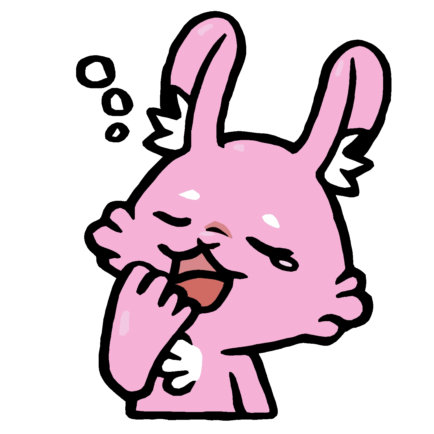 あくびが出るルナのイラスト