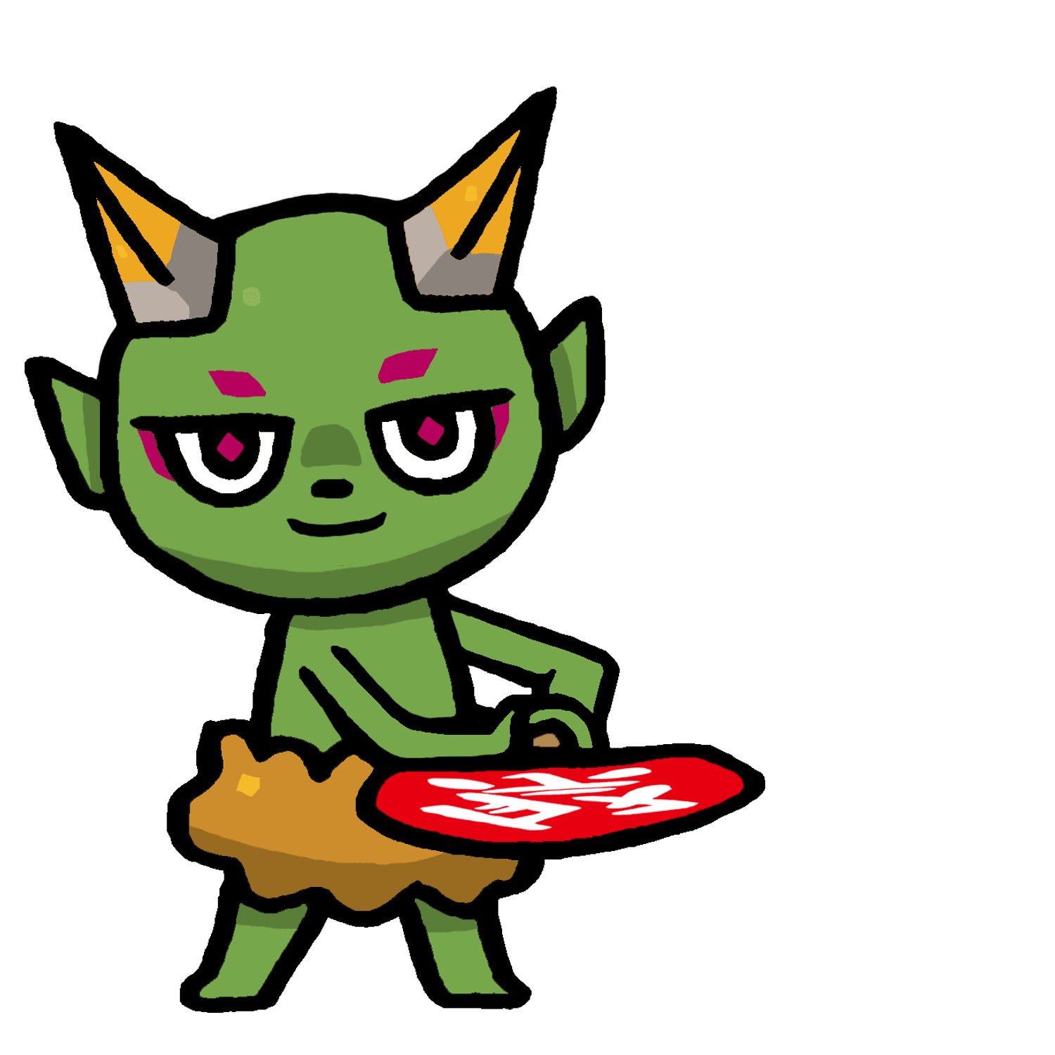 お祭りを盛り上げるヤーマのイラスト