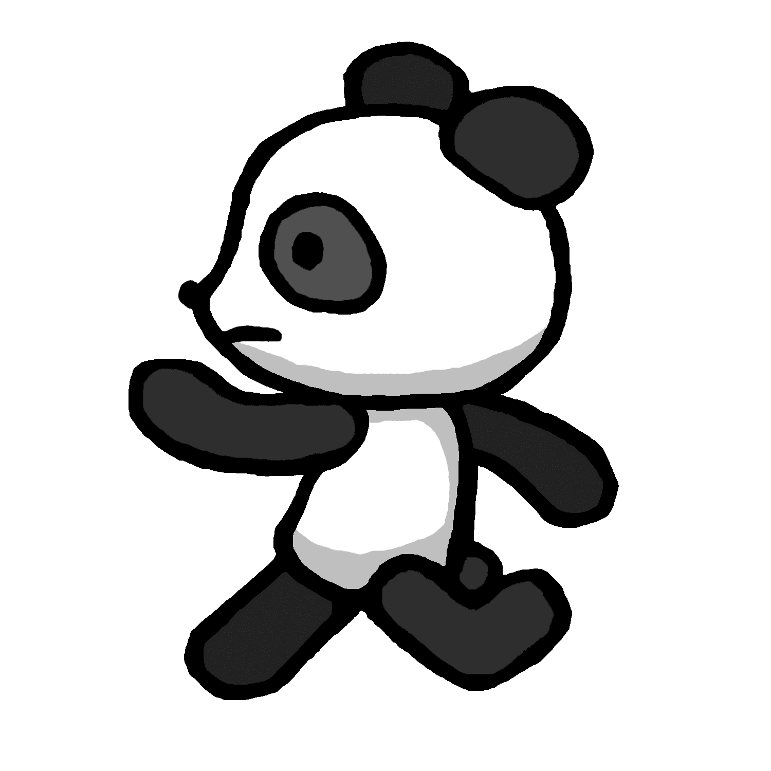 走るリーリーのイラスト
