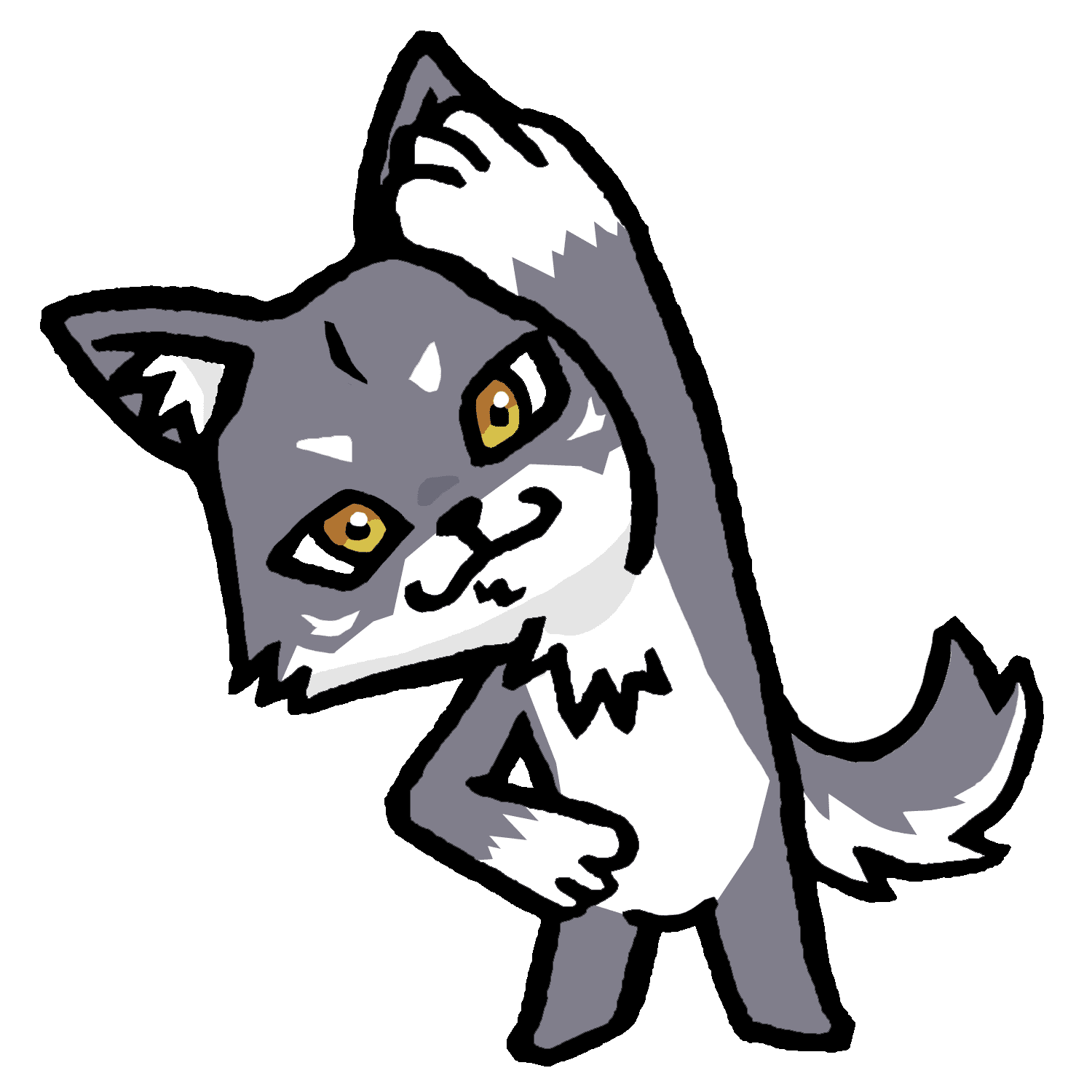 体操をするマカミのイラスト