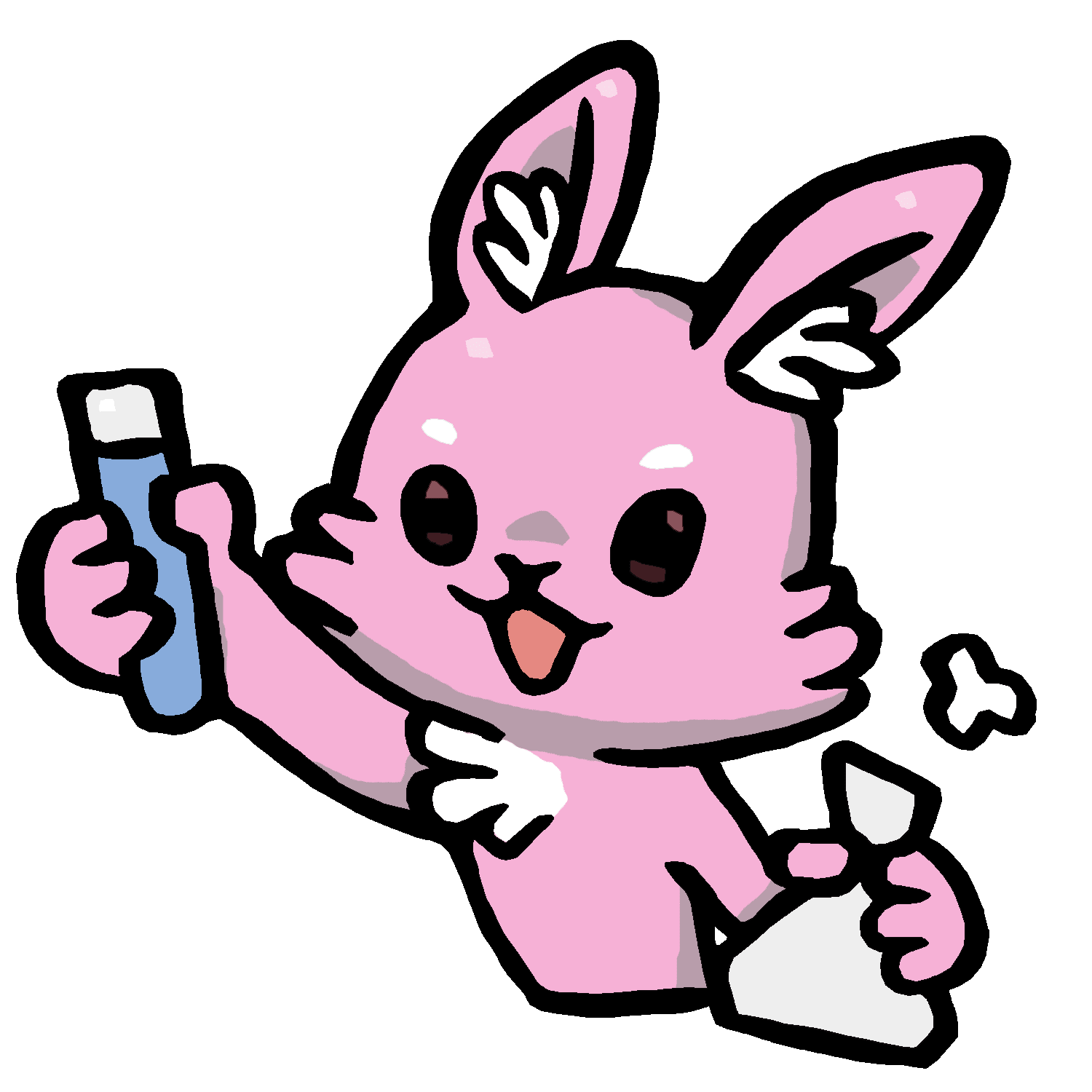 実験をするルナのイラスト