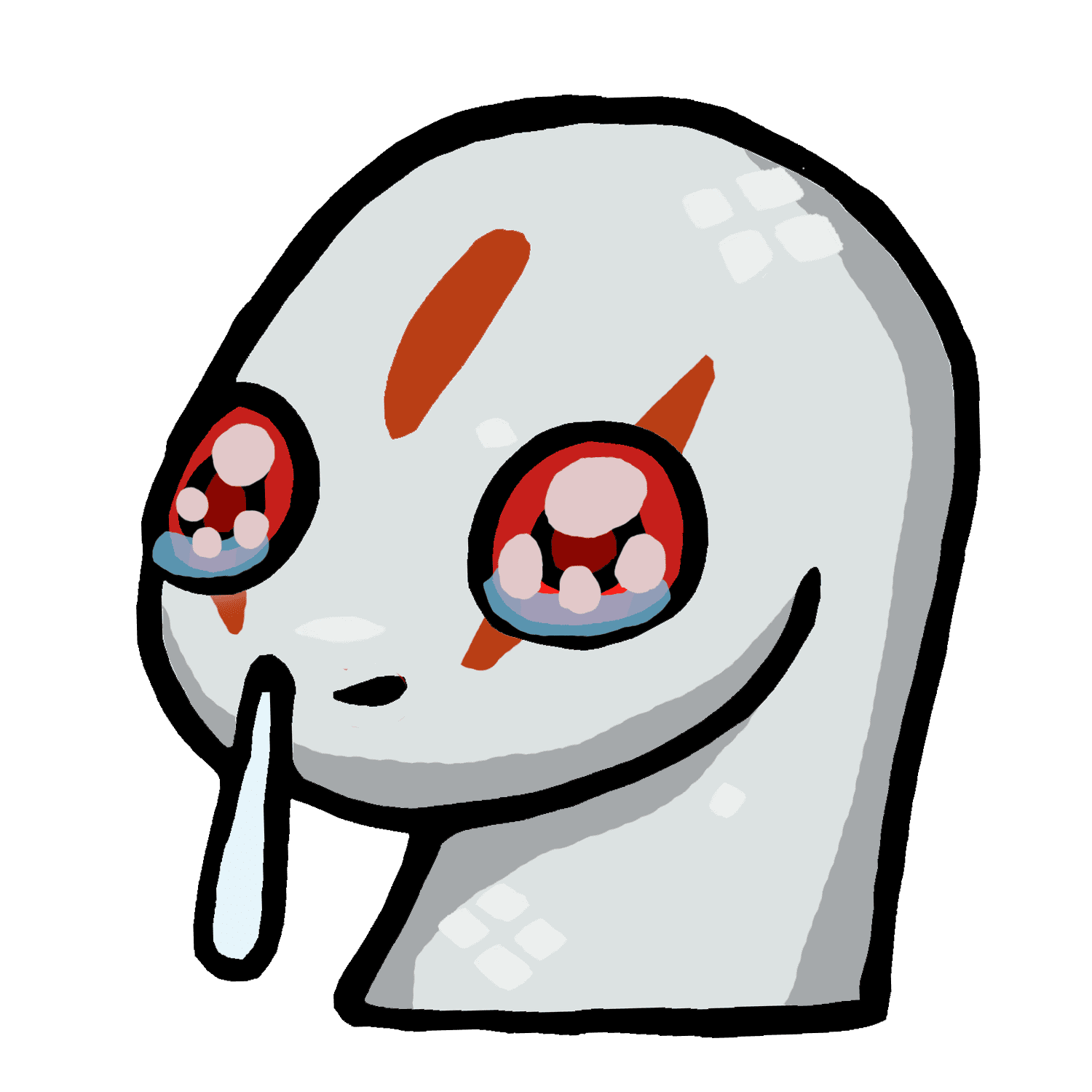 風邪を引いたオロチのイラスト