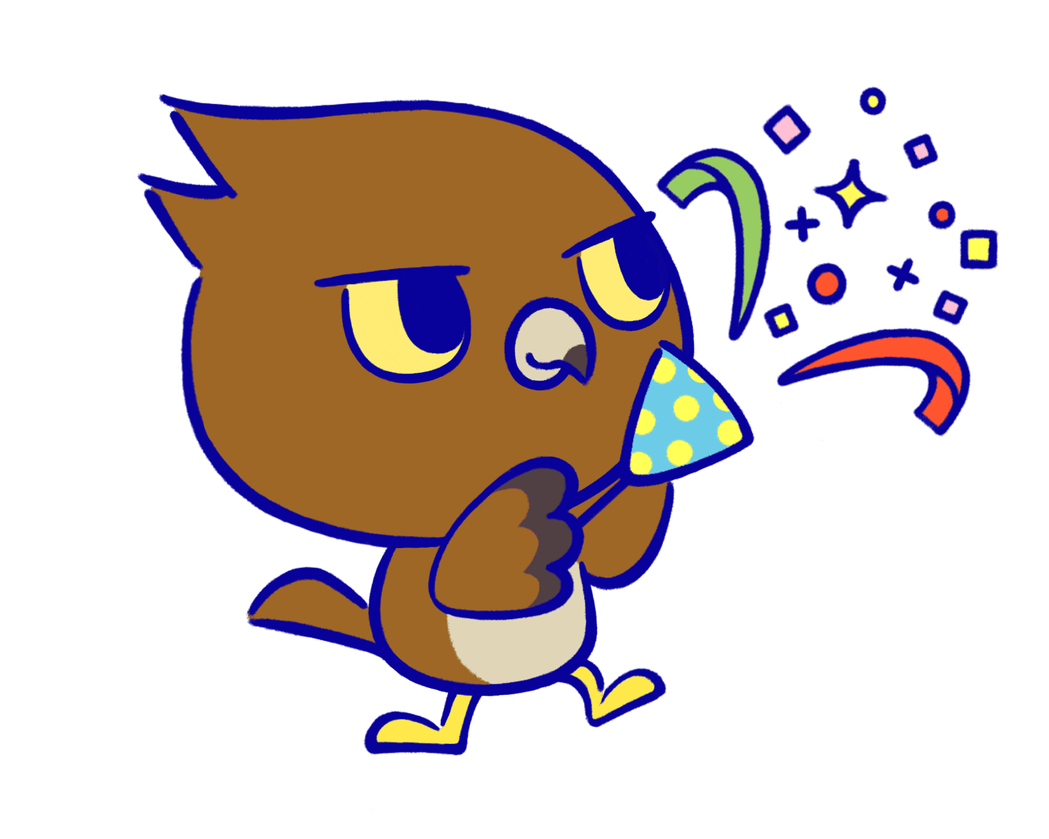 お祝いをするナルカミのイラスト