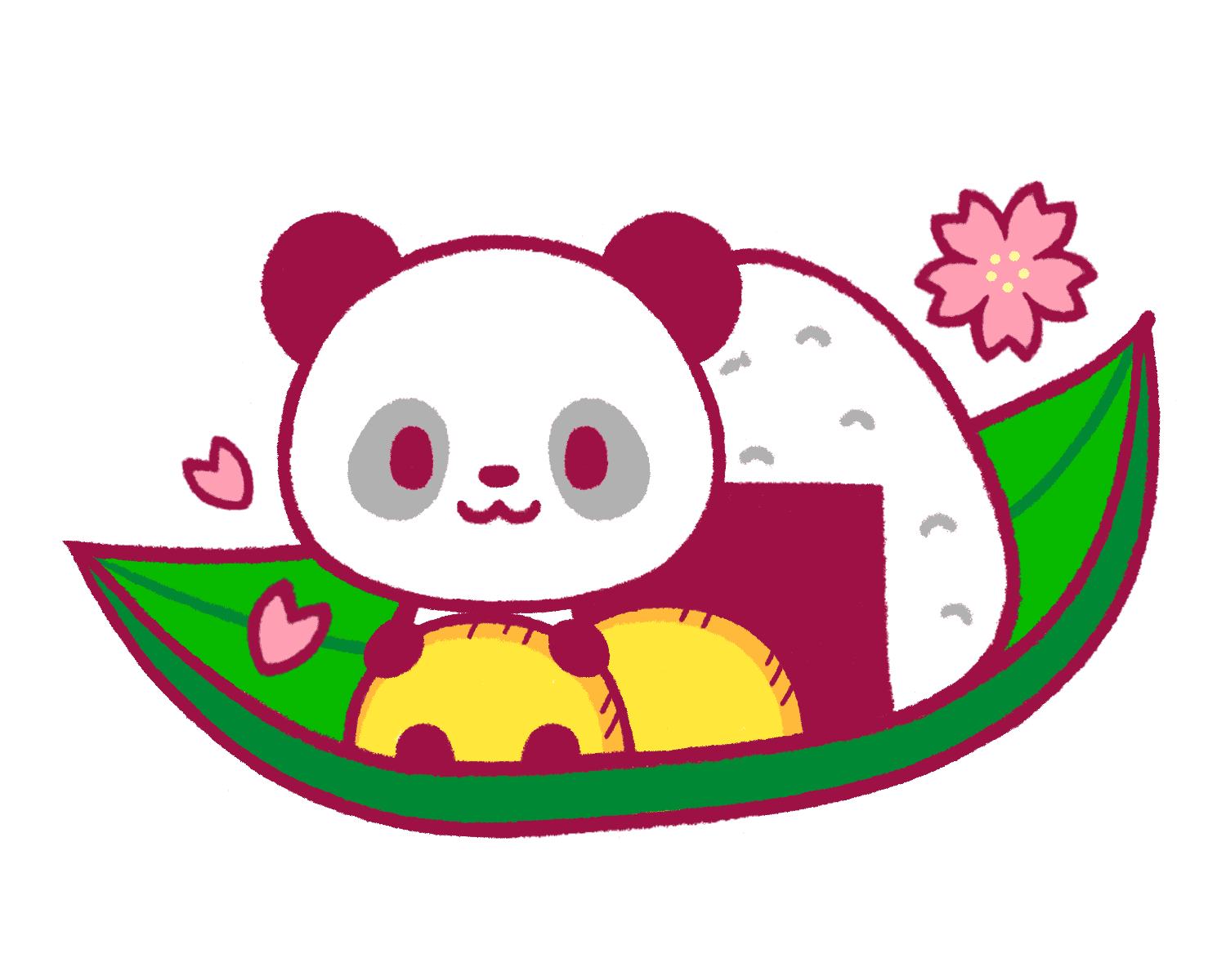 おむすびとリーリーのイラスト