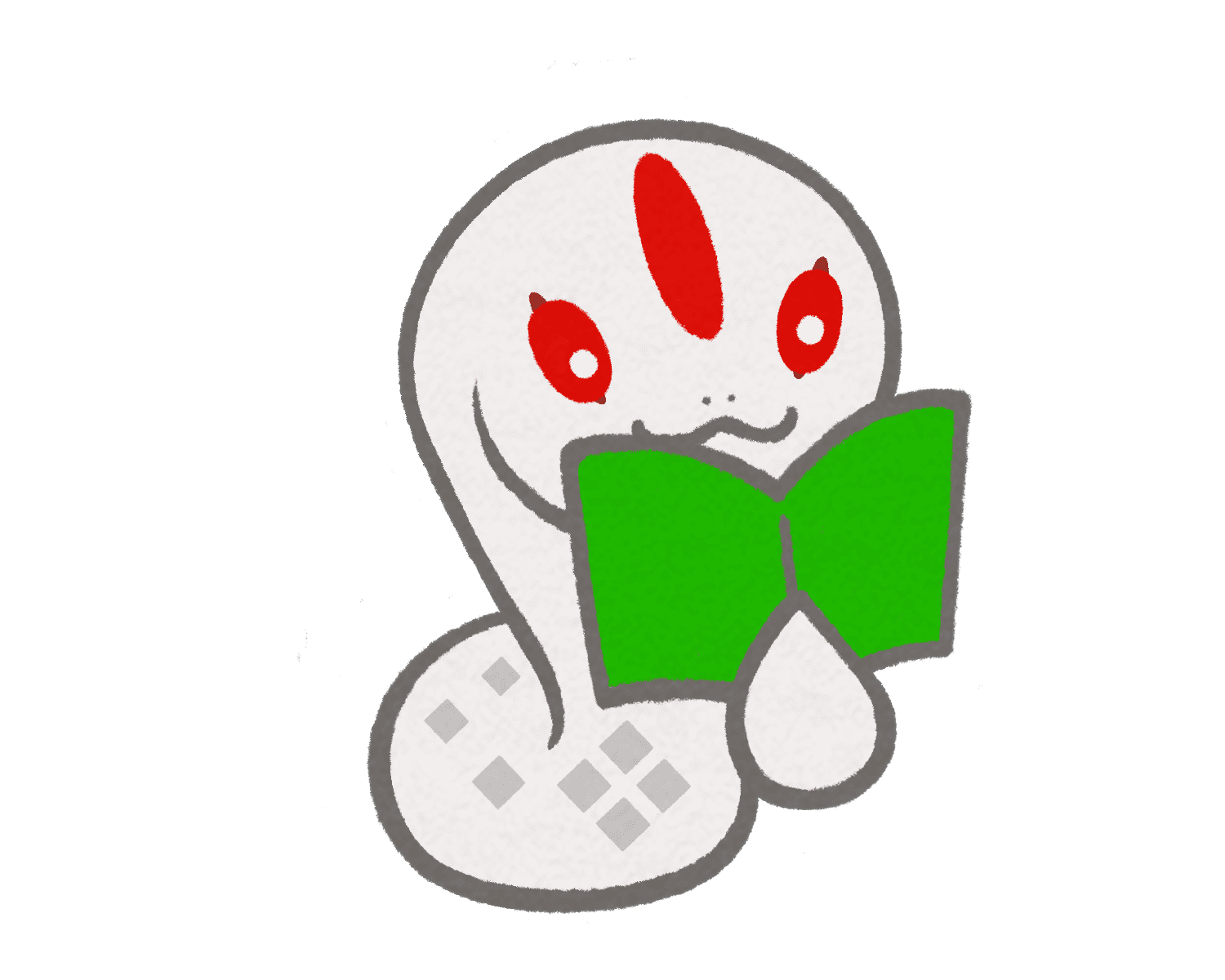 本を読むオロチのイラスト