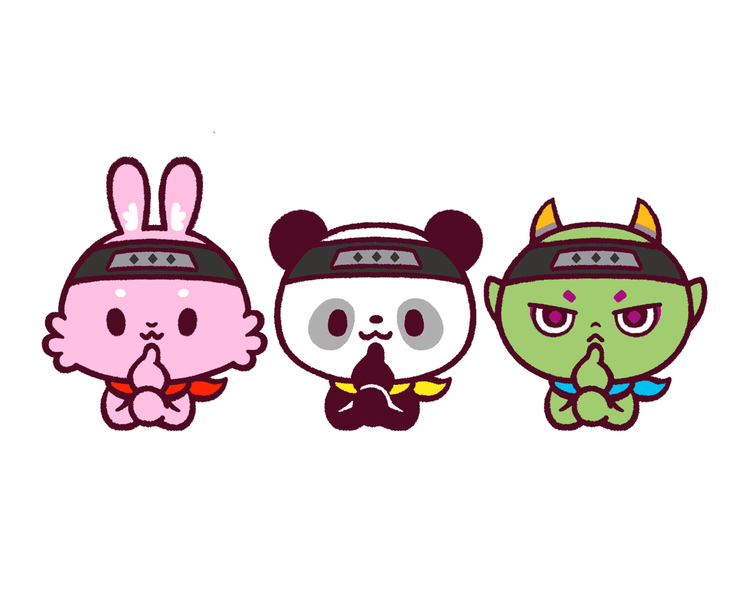 忍者になったCNPのイラスト