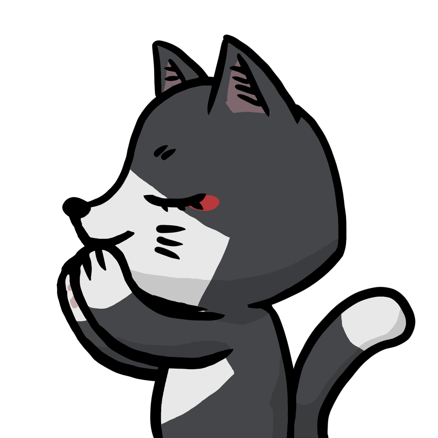 手を合わせるトワのイラスト