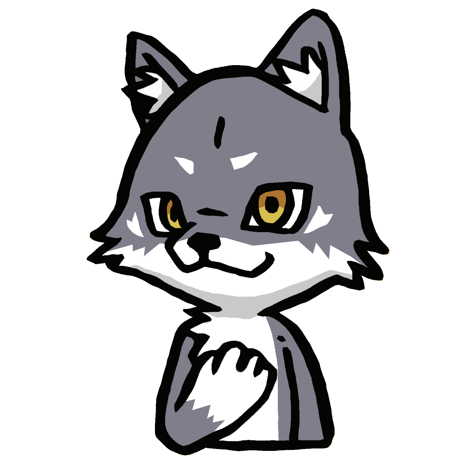 胸に手を置くマカミのイラスト