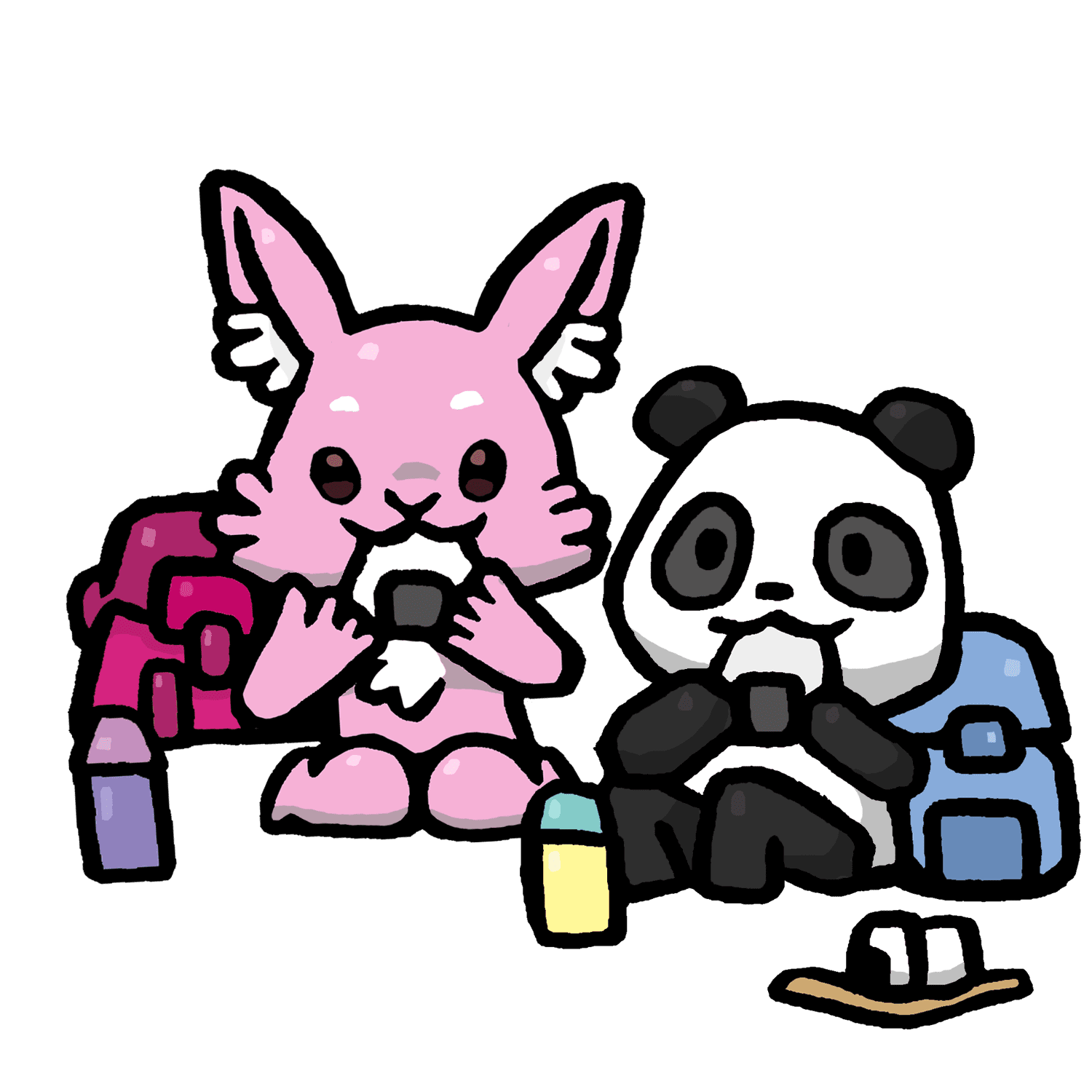 昼食を楽しむCNPのイラスト