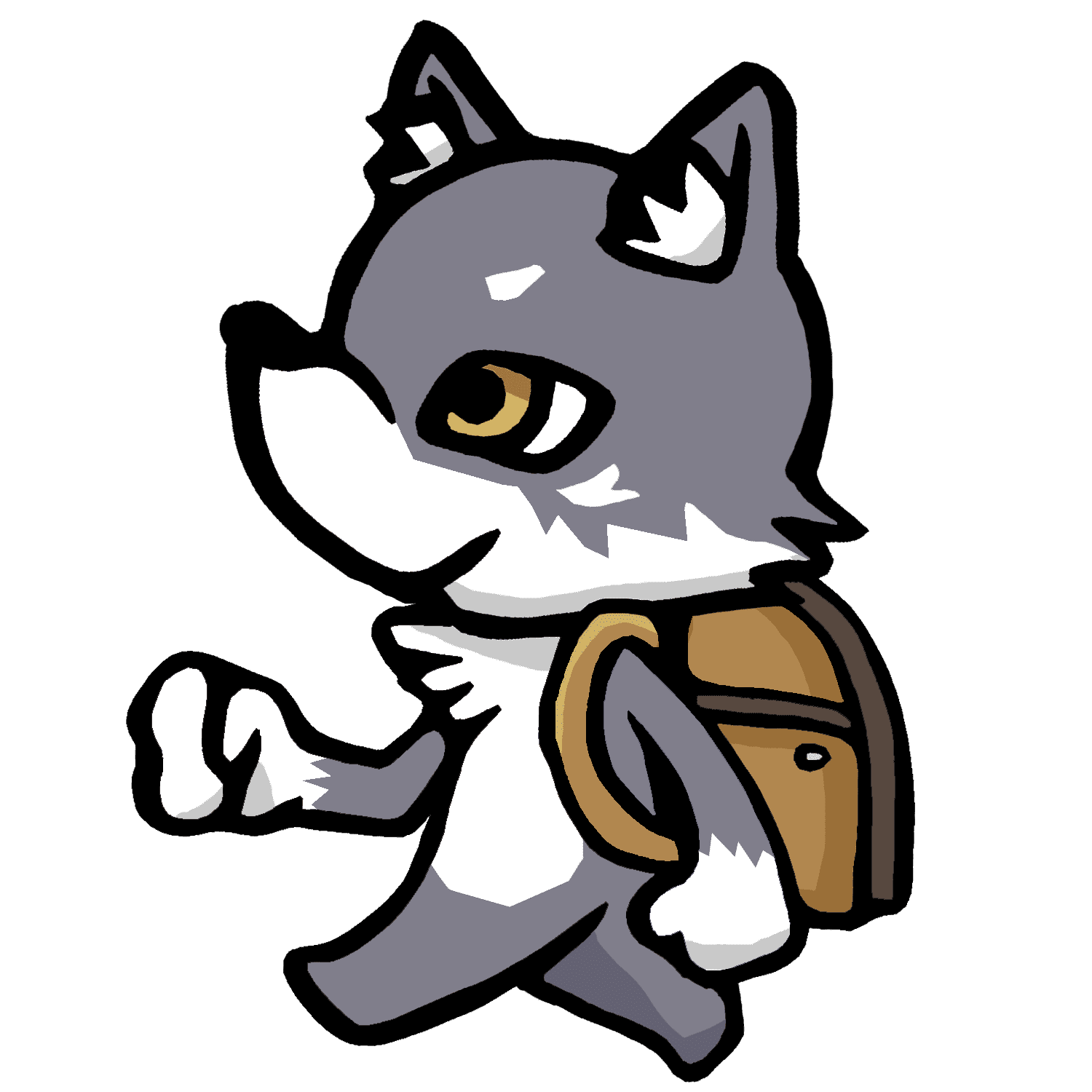 ランドセルを背負うマカミのイラスト