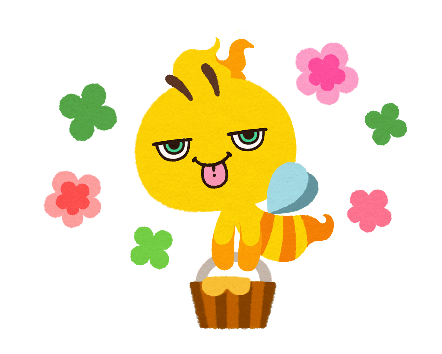 ミツバチになったミタマのイラスト
