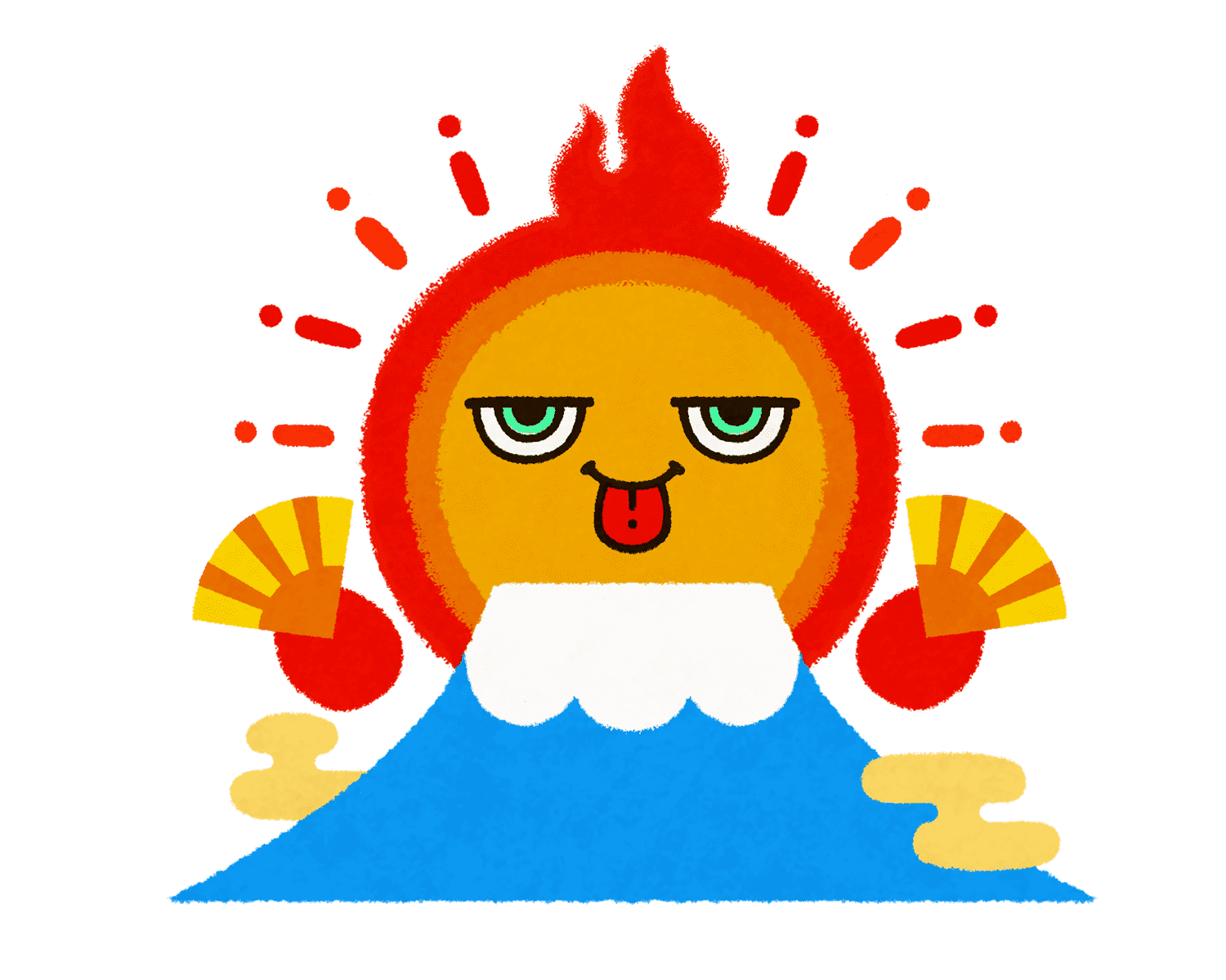 ミタマの初日の出イラスト