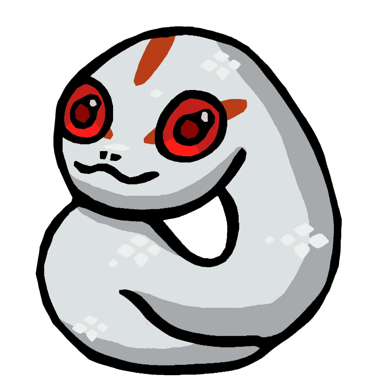 座っているオロチのイラスト
