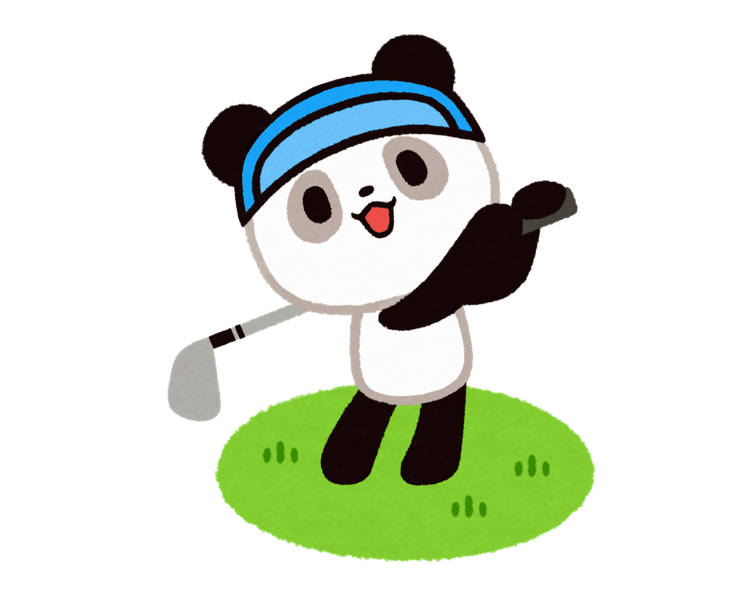 ゴルフキャップをかぶるリーリーのイラスト