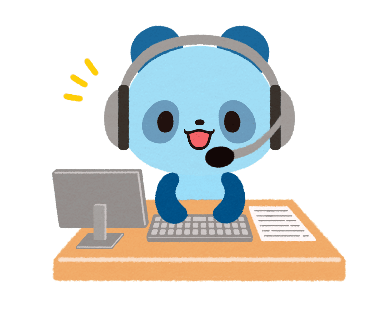 音声配信をするリーリーのイラスト