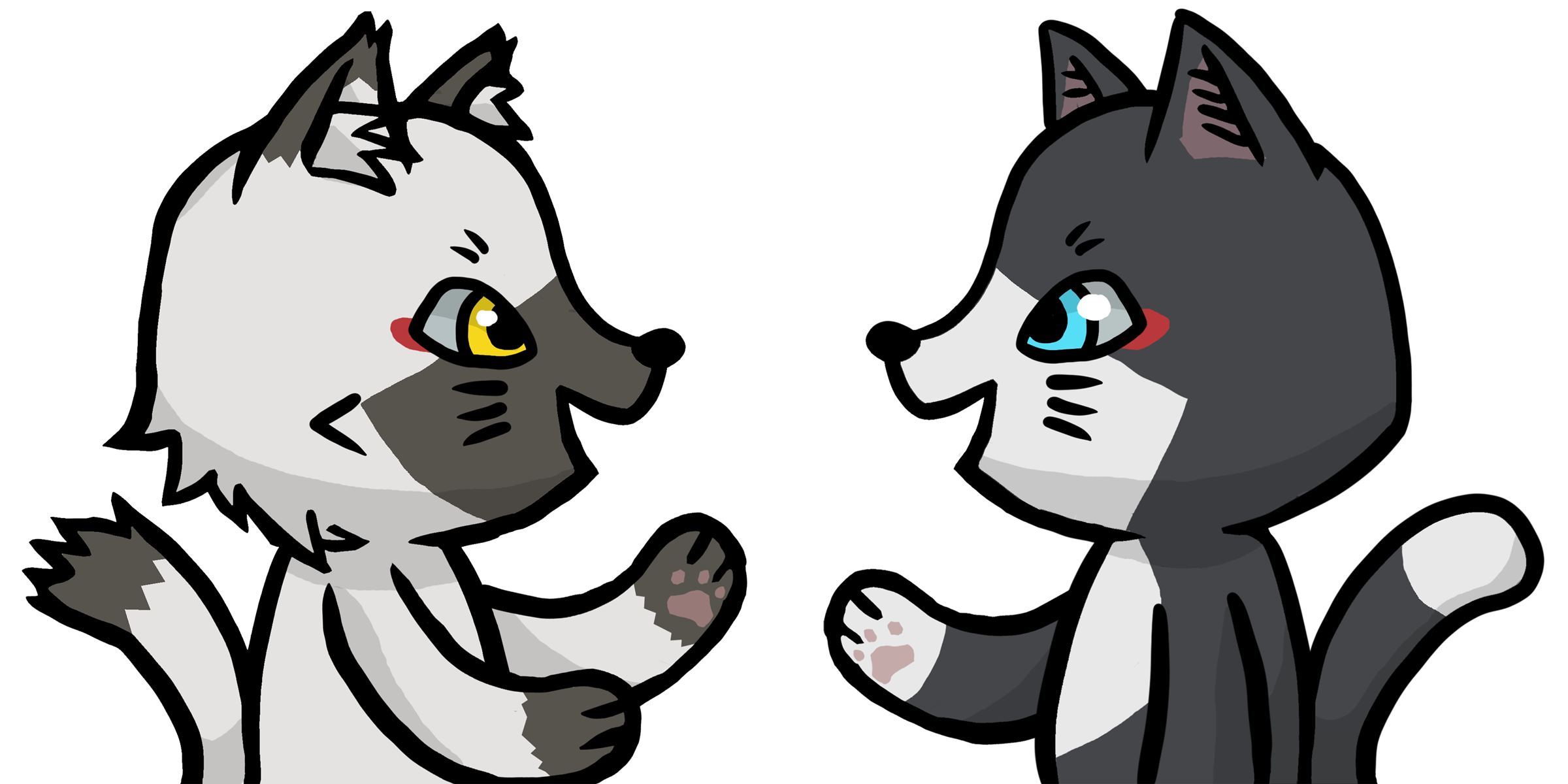 会話をするトワとセツナのイラスト