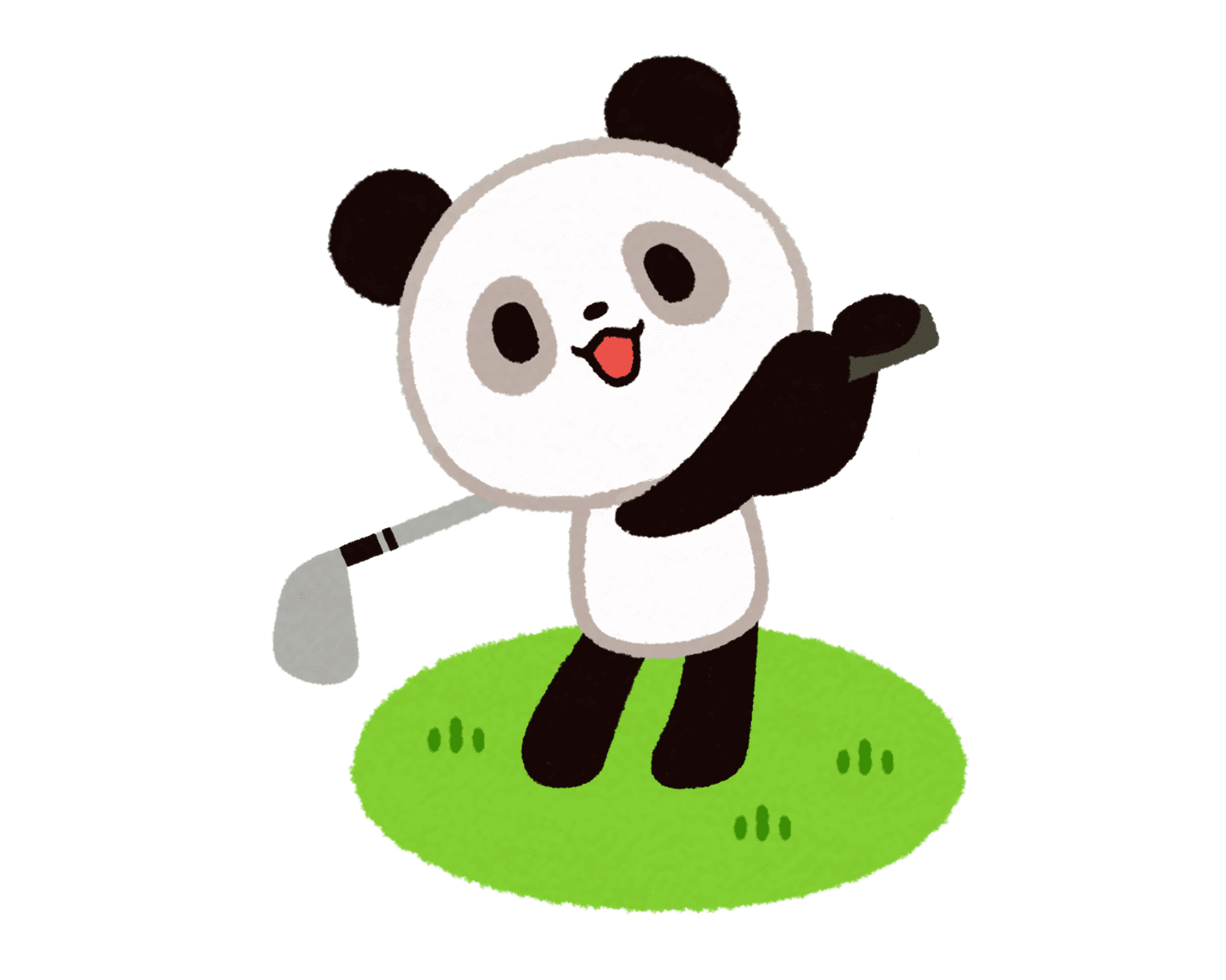 ゴルフを楽しむリーリーのイラスト