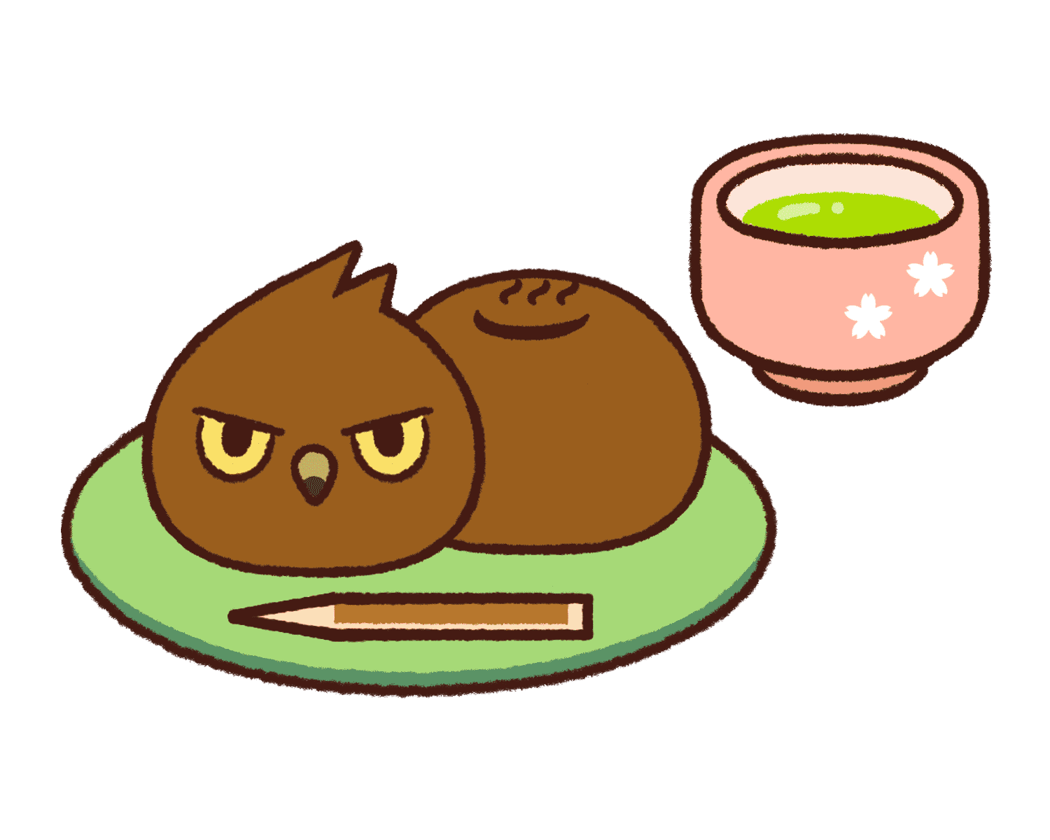 おまんじゅうになったナルカミのイラスト