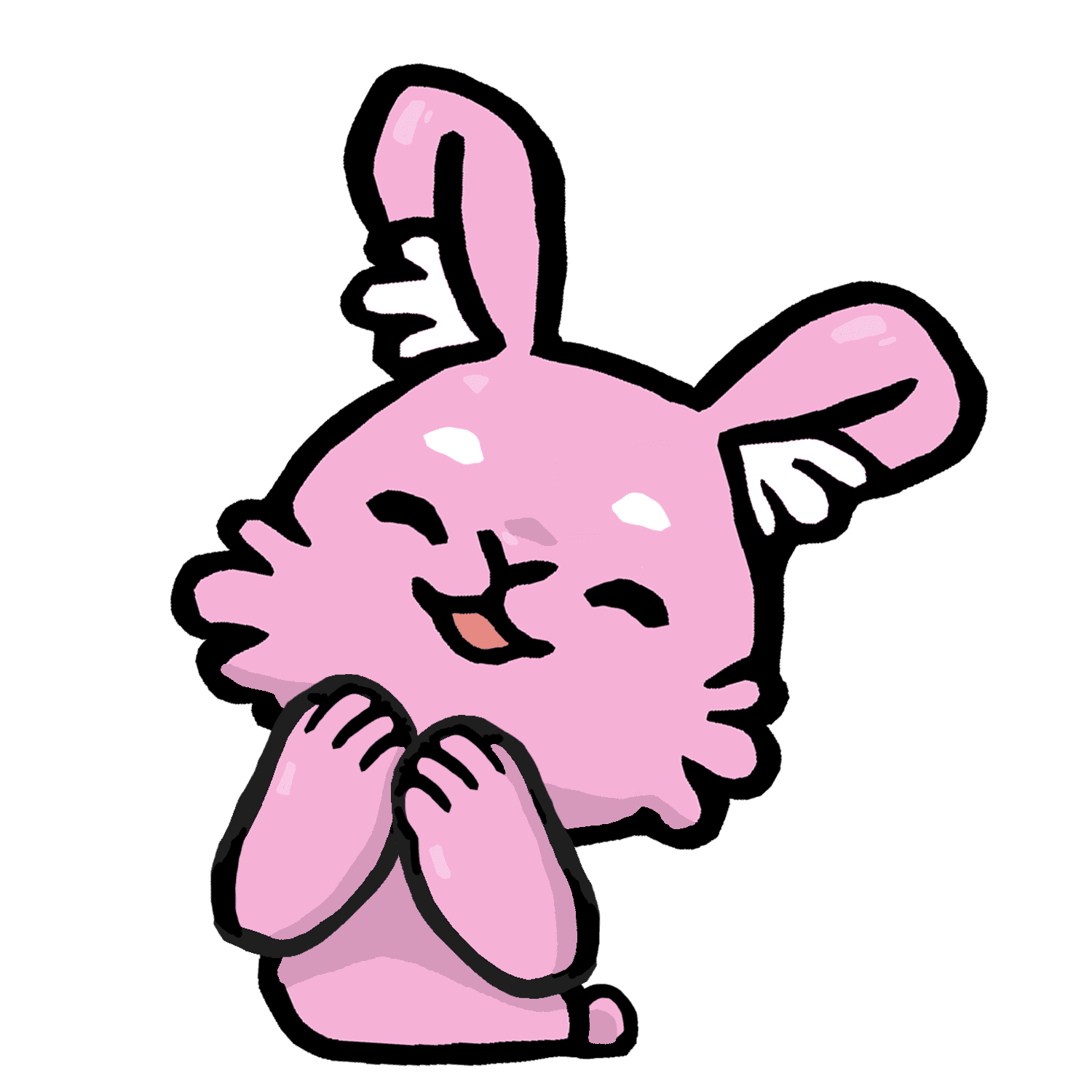 嬉しくて笑顔になるルナのイラスト