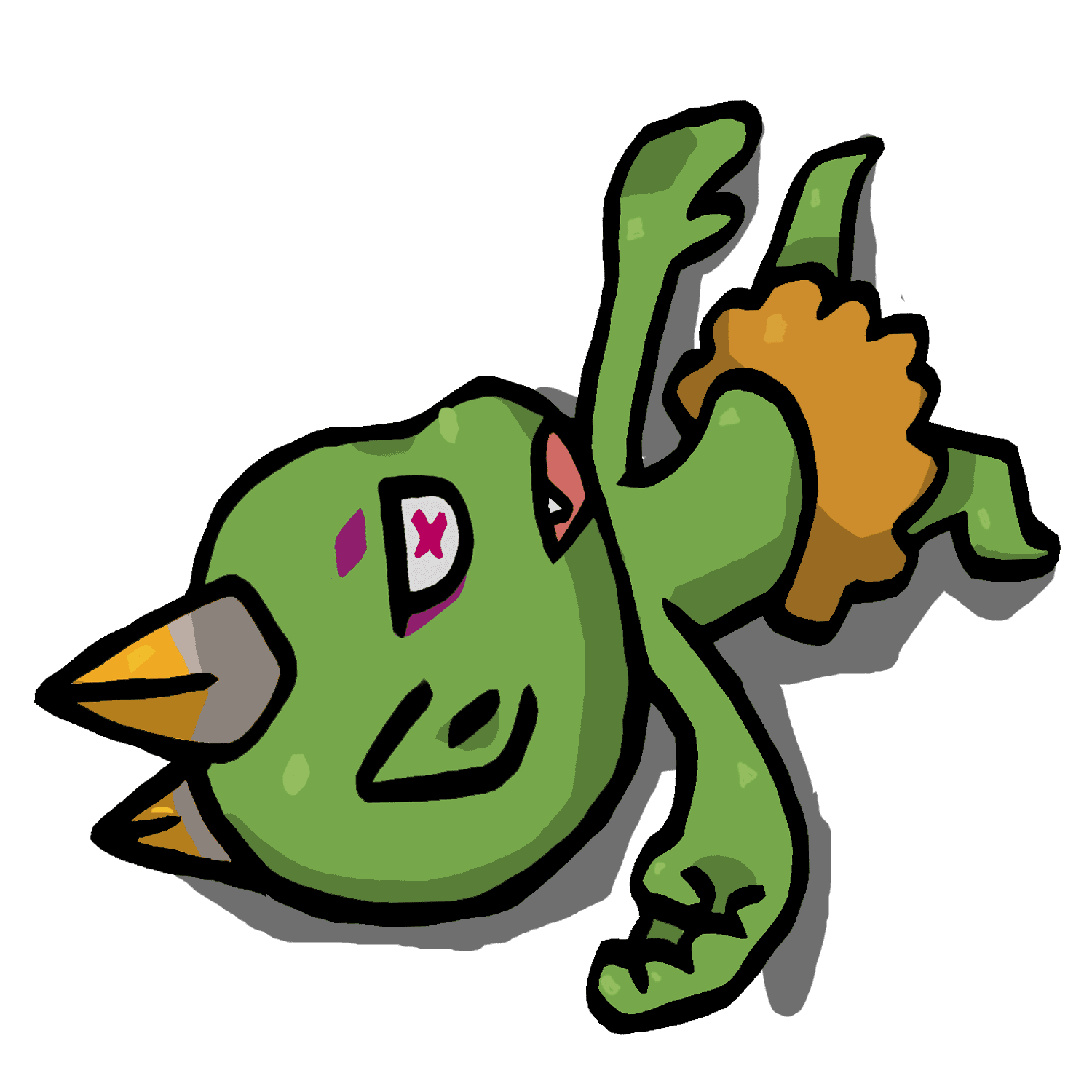 転倒するヤーマのイラスト