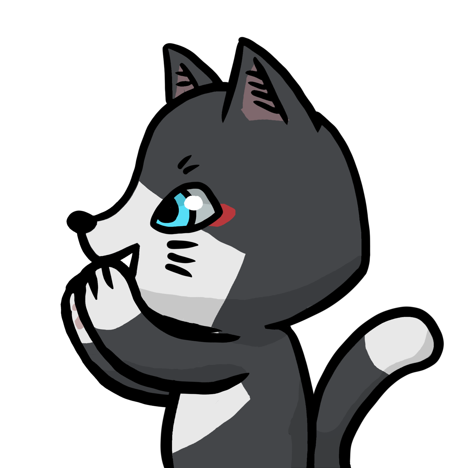 手を合わせるトワのイラスト