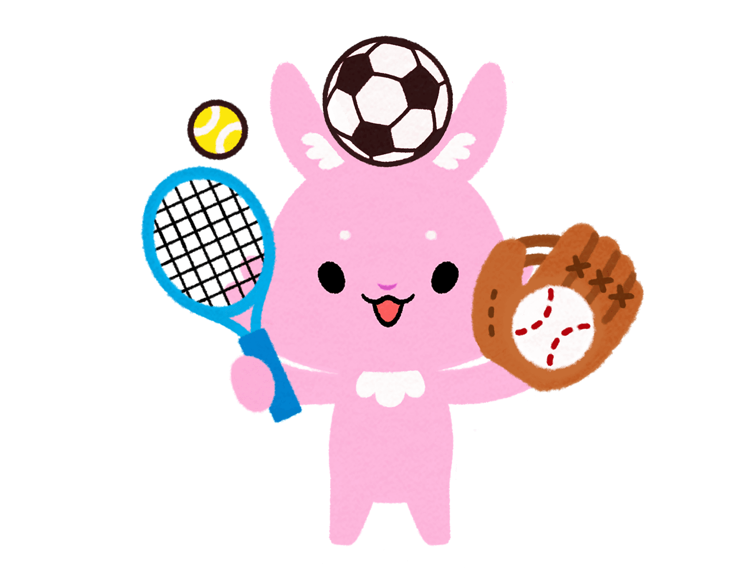 スポーツを楽しむルナのイラスト