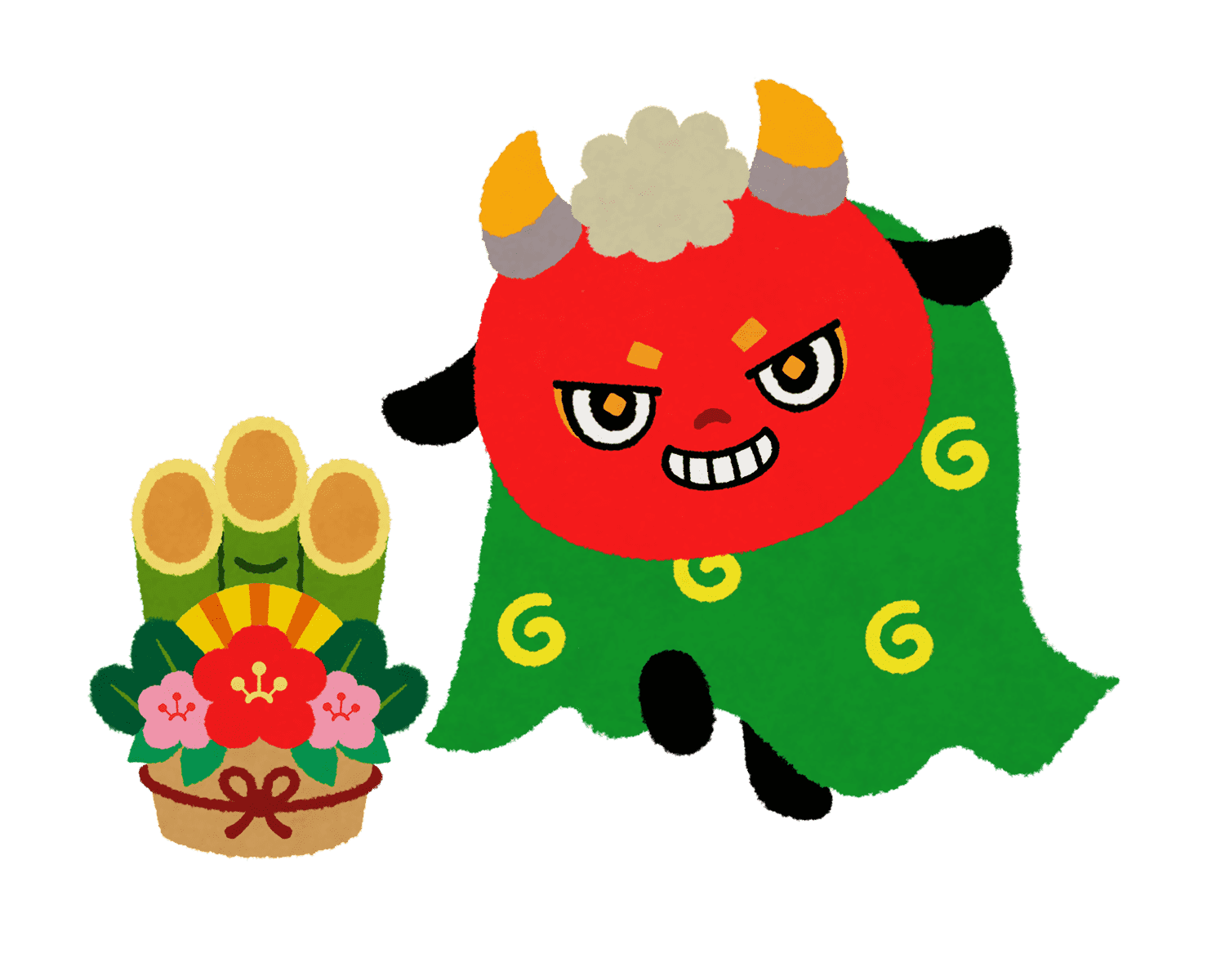 獅子舞になったヤーマのイラスト