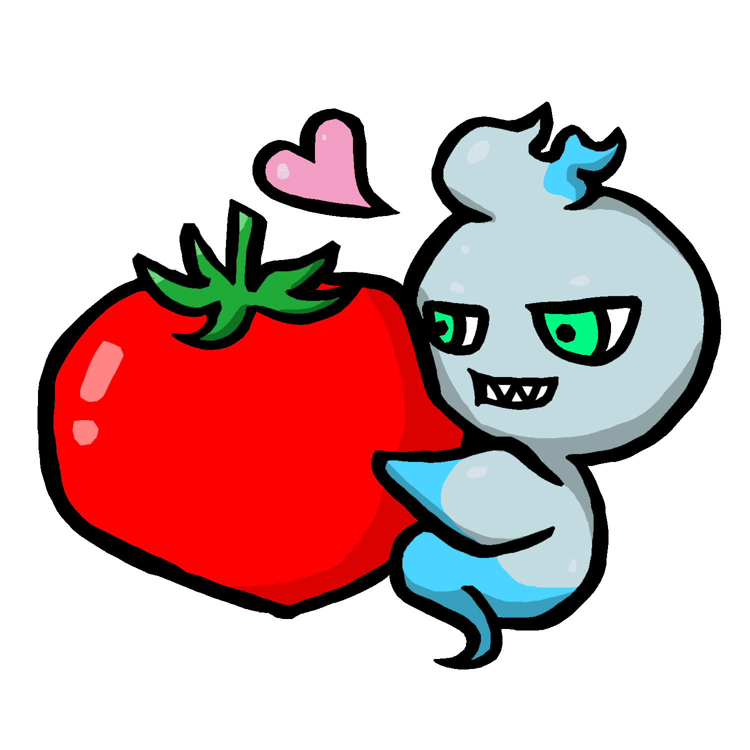 トマトとミタマのイラスト