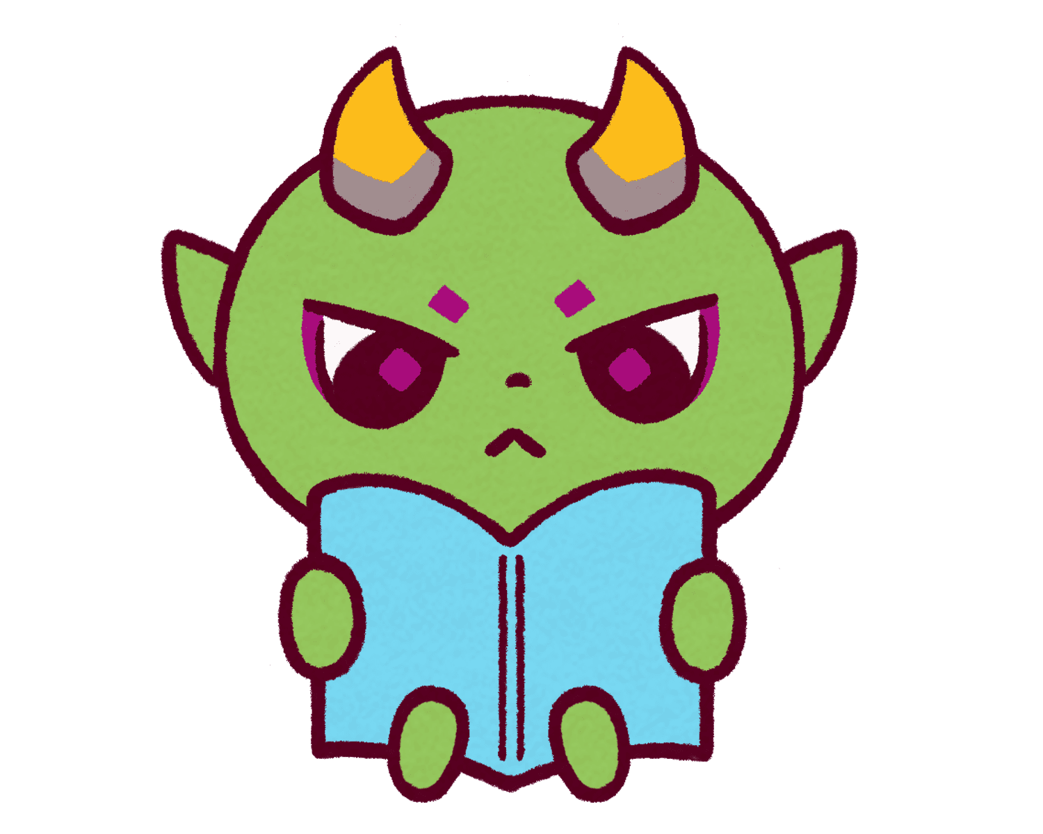本を読むヤーマのイラスト