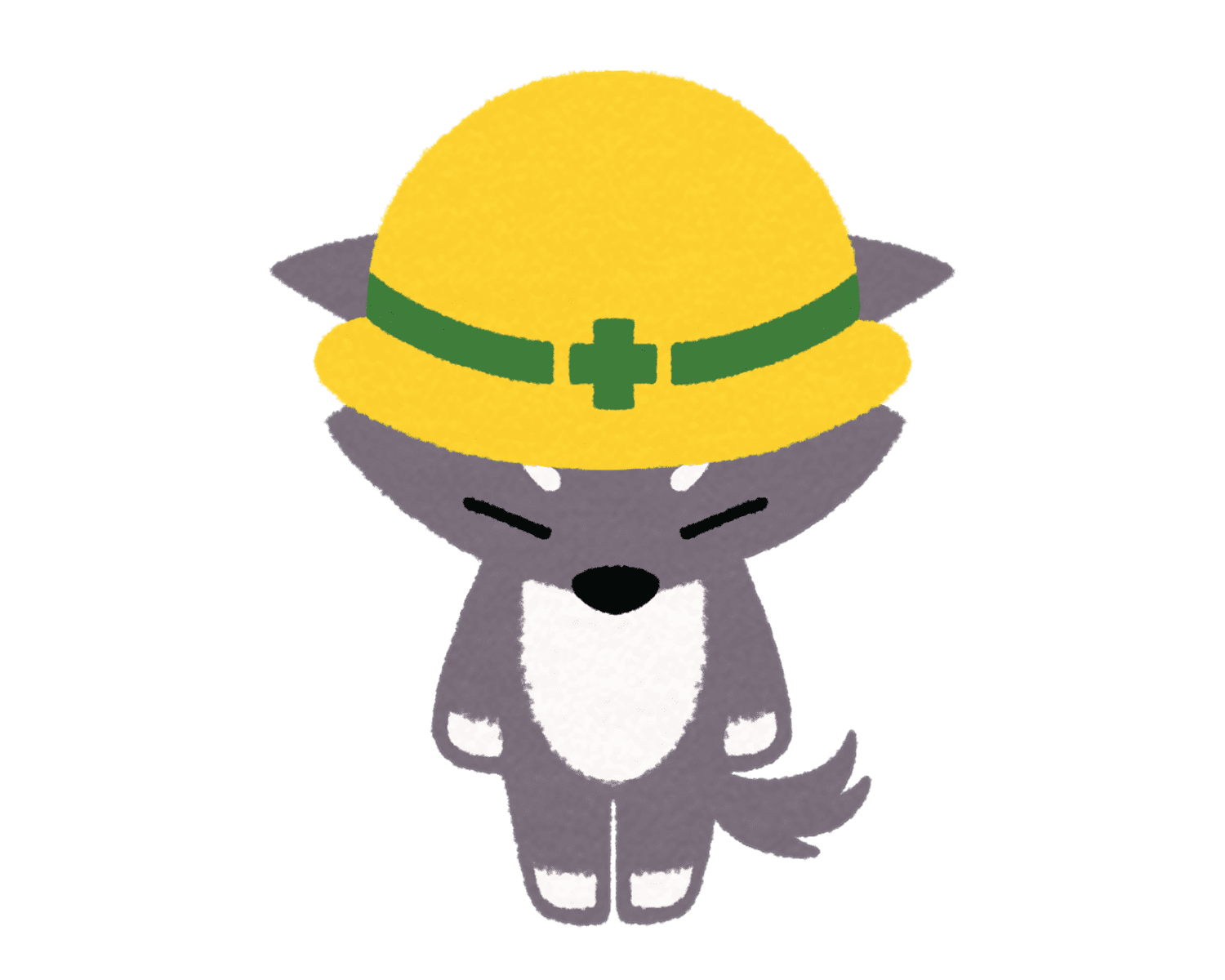 お辞儀をするマカミのイラスト