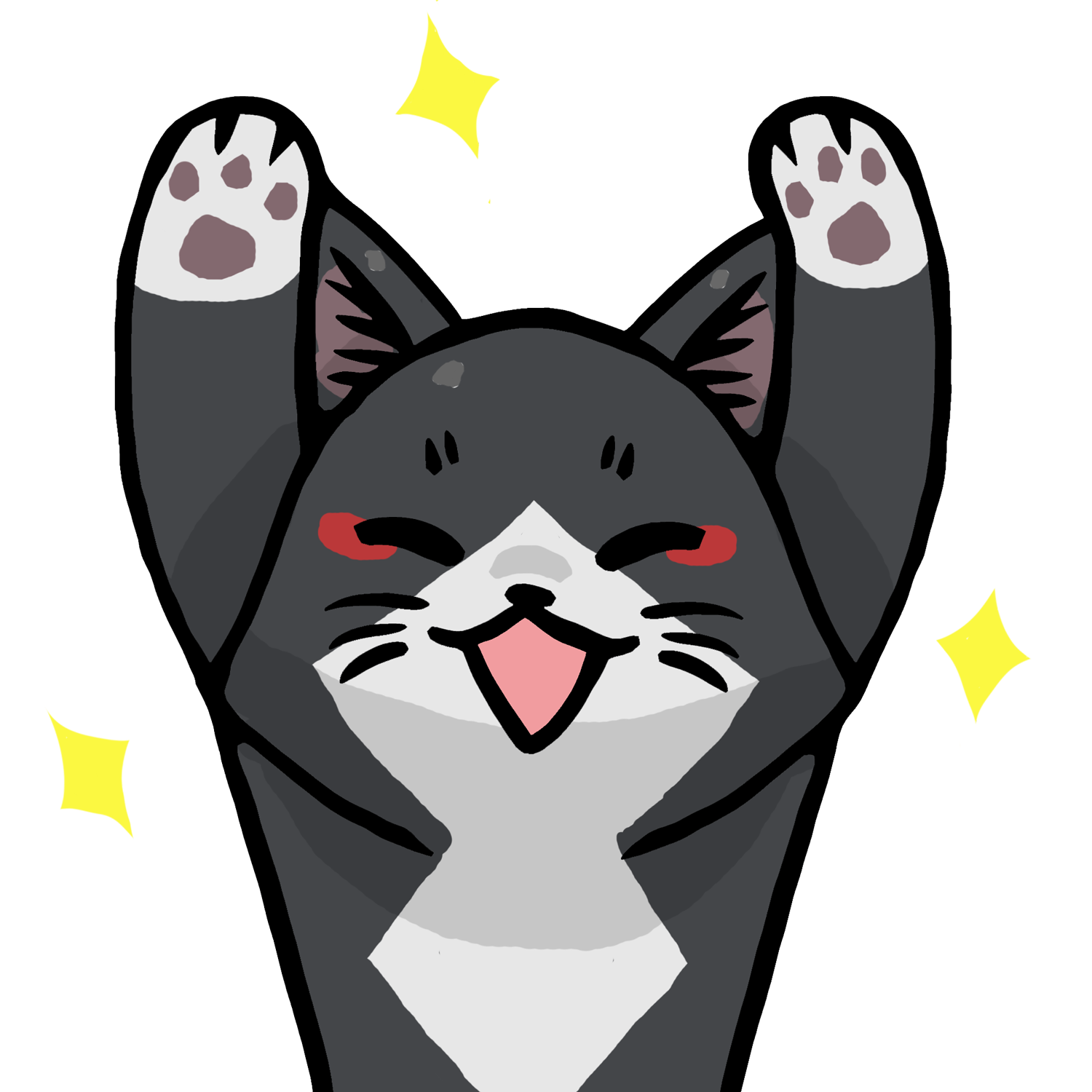 嬉しくて叫ぶトワのイラスト