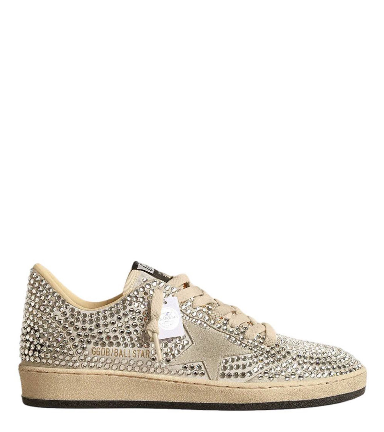 Golden Goose Super-Star in nubuck with Swarovski crystals