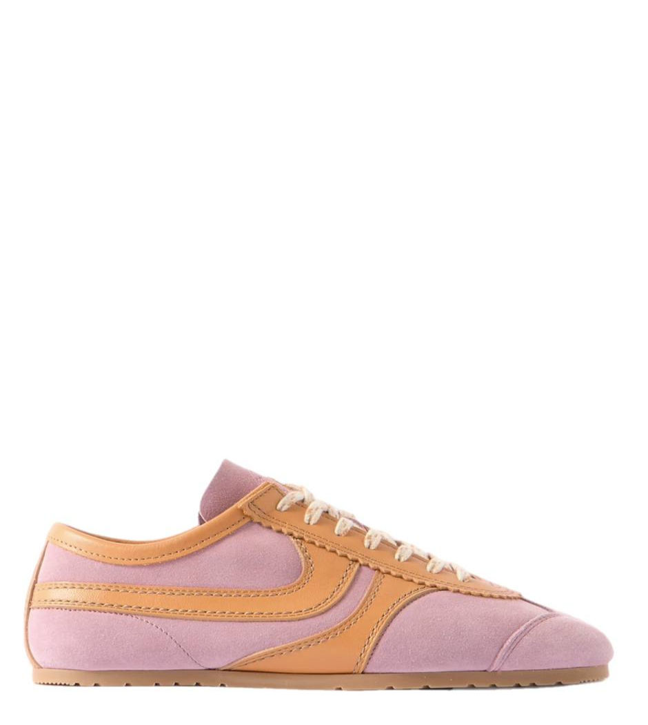 Dries Van Noten Leather-trimmed suede sneakers