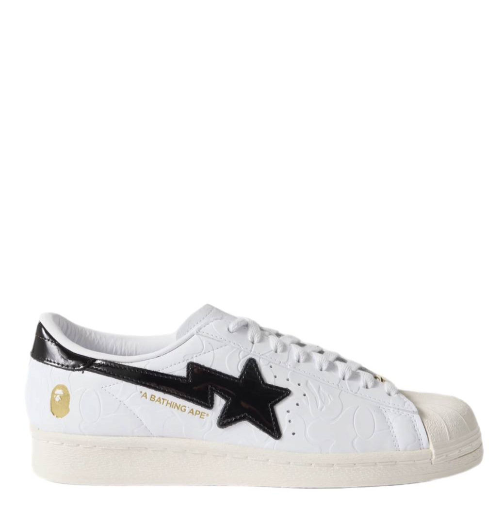 Adidas Originals x BAPE Superstar Logo-Embossed Leather Sneakers