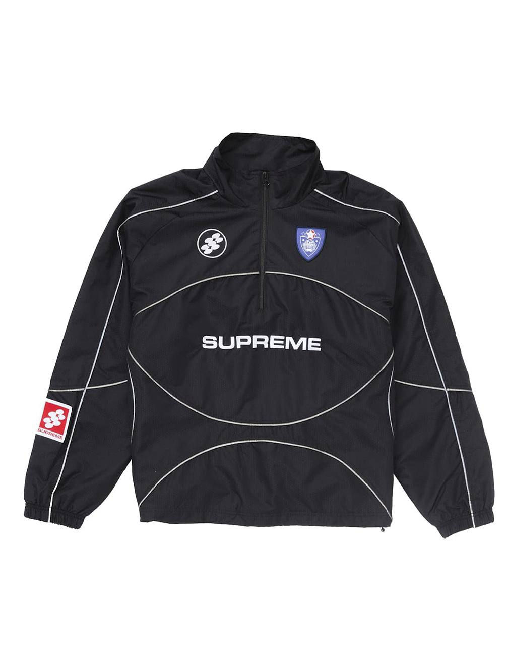 Supreme Reflective Piping Pullover Black