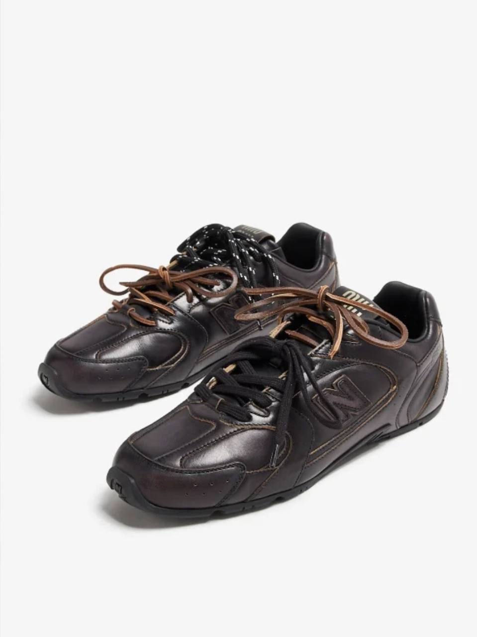 Thumbnail: New Balance X Miu Miu 530 SL leather sneakers