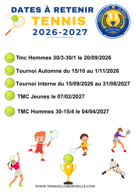 Programmes des Tournois 2026-2027