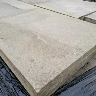 Cut Pennant flagstones prepared for easy laying and even joints
