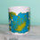 Thumbnail: Blue and green flower pattern on white Staffordshire Potteries mug