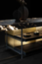 Backlit filigree gold cabinets from Poggenpohl captivated style watchers