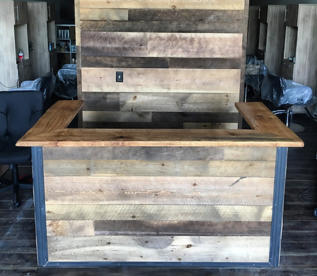 Reclaimed Wood Reception Desk