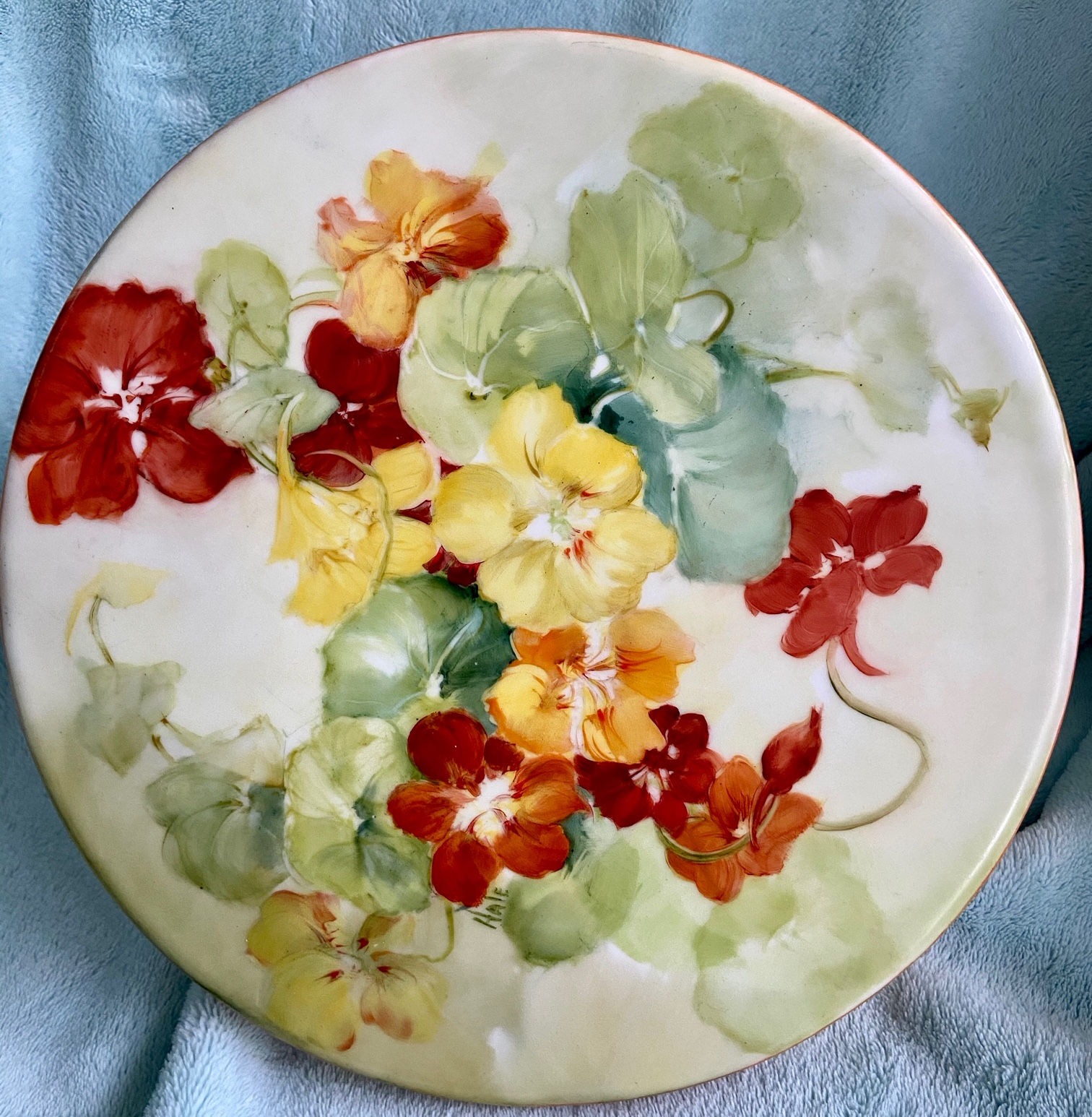 Cake Plate with Attached Stand