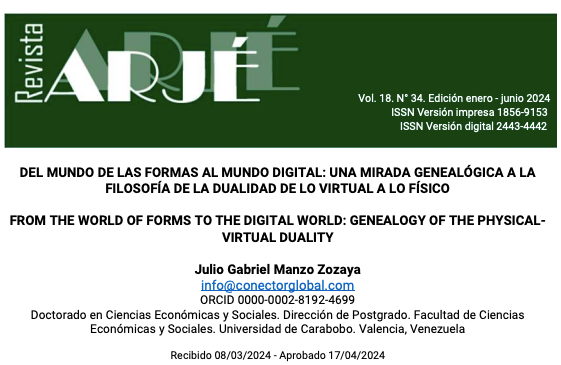 DEL MUNDO DE LAS FORMAS AL MUNDO DIGITAL: UNA MIRADA GENEALÓGICA A LAFILOSOFÍA DE LA DUALIDAD DE LO VIRTUAL A LO FÍSICO