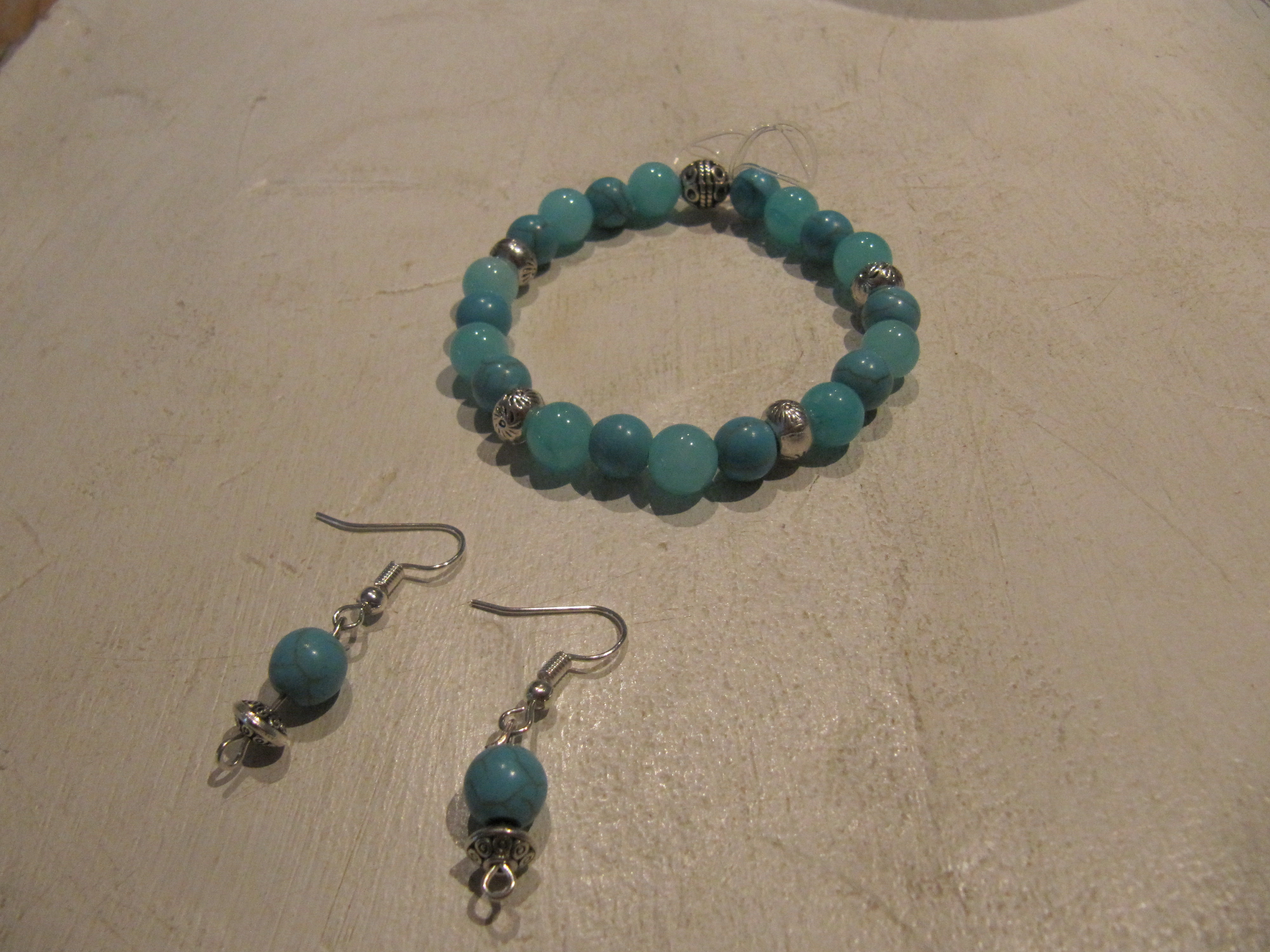 Turquoise, boucles d'oreilles