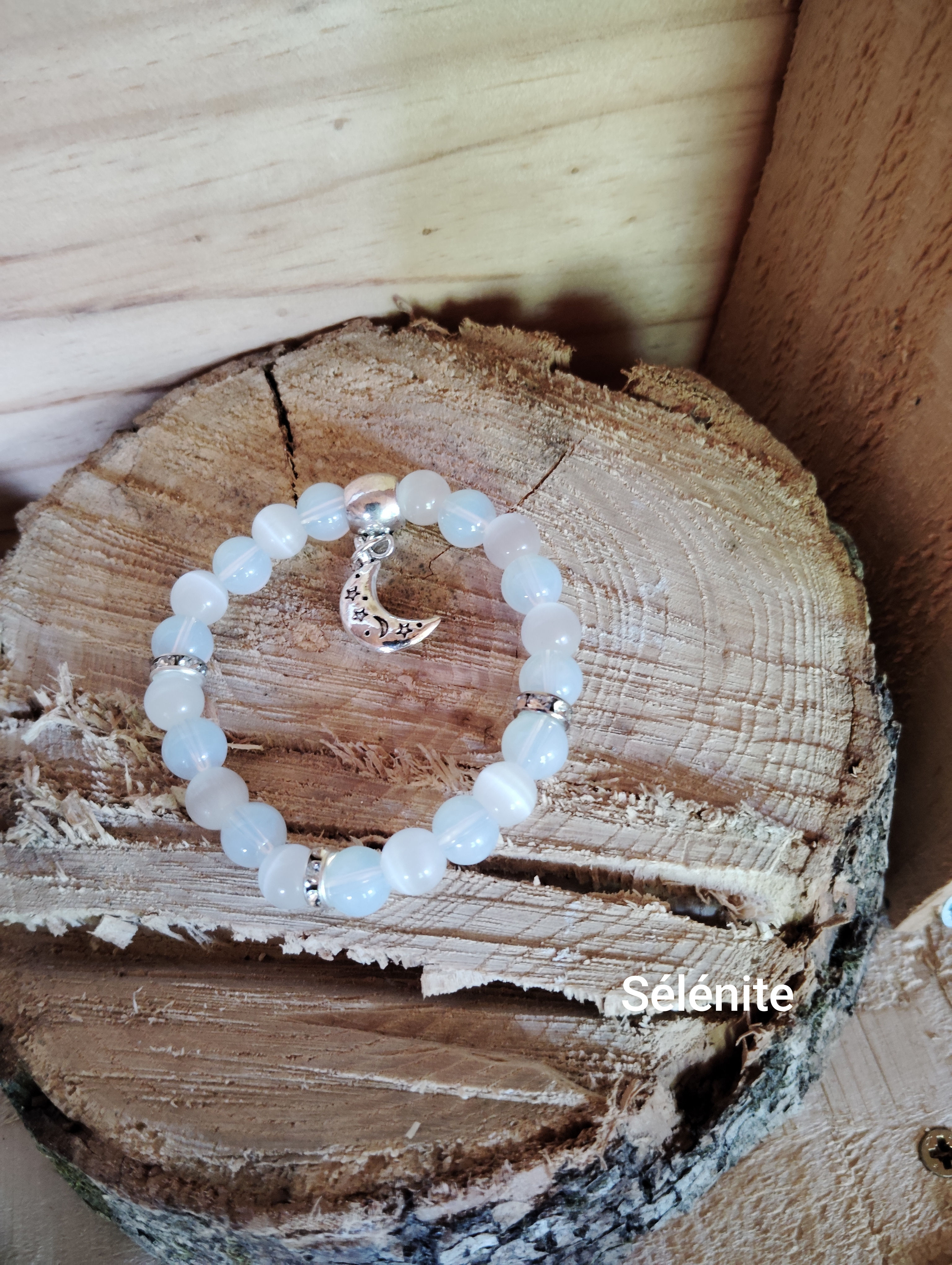 Sélénite, bracelet