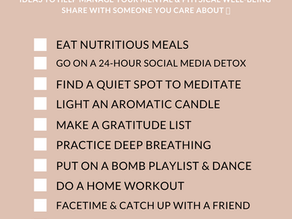 Self Care Checklist: At Home Care During Quarantine 2020