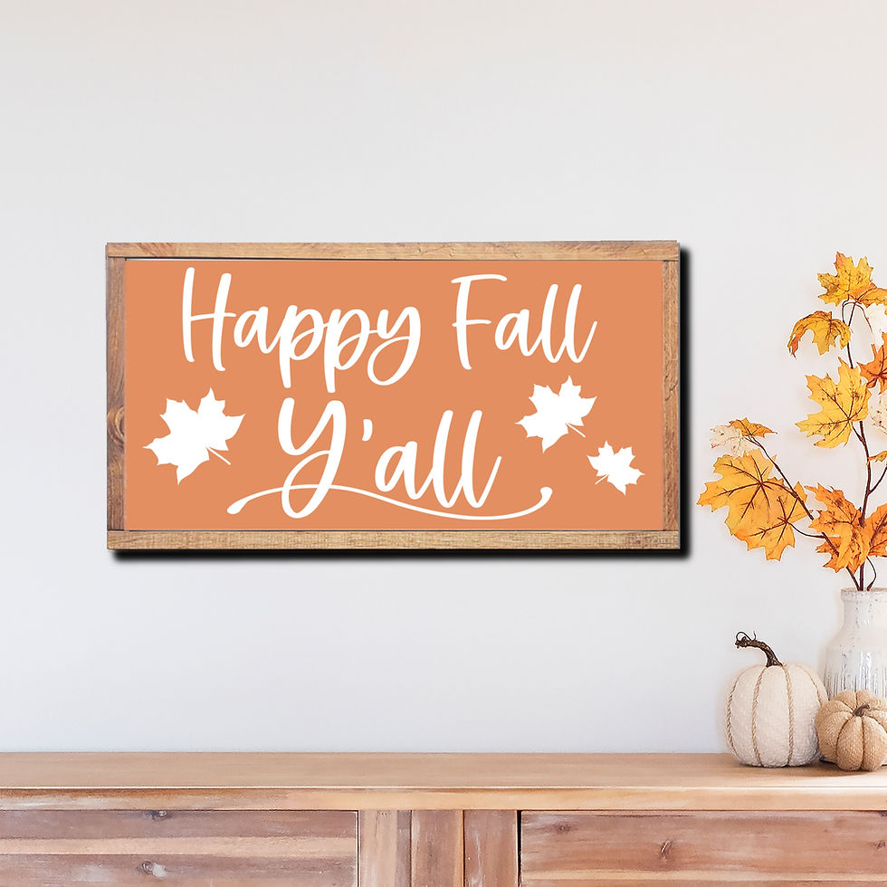 Thumbnail: Happy Fall Y'all Sign, Pumpkin Wood Sign, Rustic Fall Sign, Farmhouse Fall sign