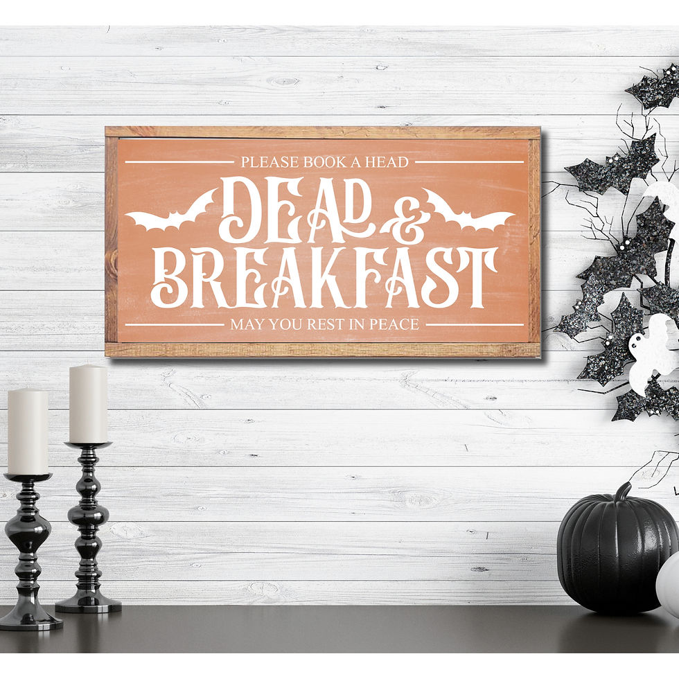 Thumbnail: Dead and Breakfast Sign, Farmhouse Halloween Sign, Halloween Wood Decor