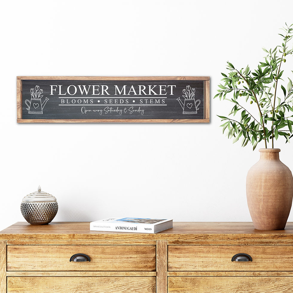 Thumbnail: Flower Market Sign, Farmhouse Flower Market Spring Sign, Fresh Cut Flower Market