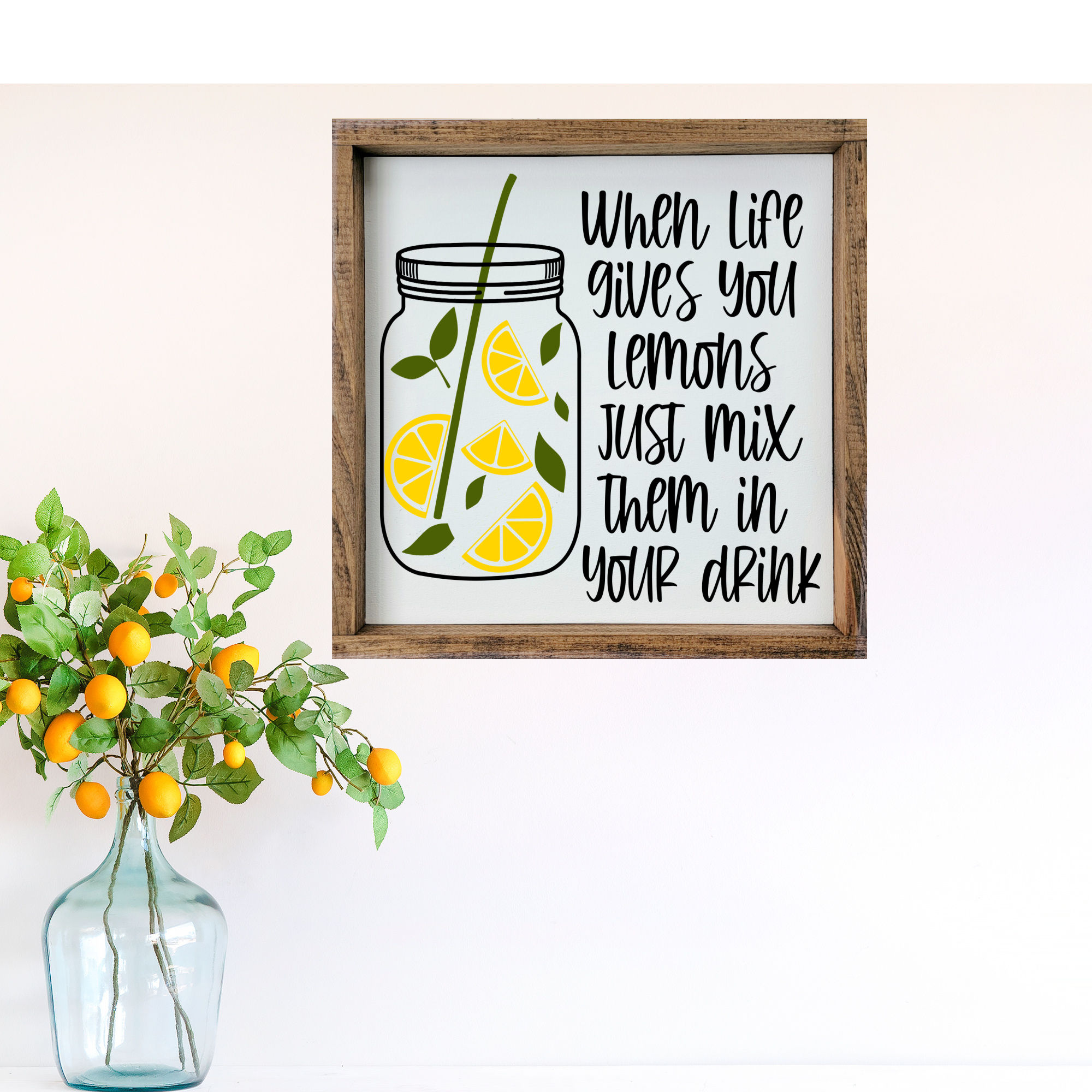When Life Gives You Lemons Sign, Lemon Sign, Farmhouse Lemon Wood Sign, Lemon De